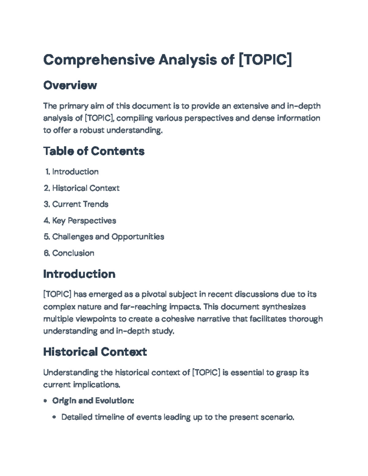 Comprehensive Analysis of [TOPIC] - In-Depth Study Guide ...