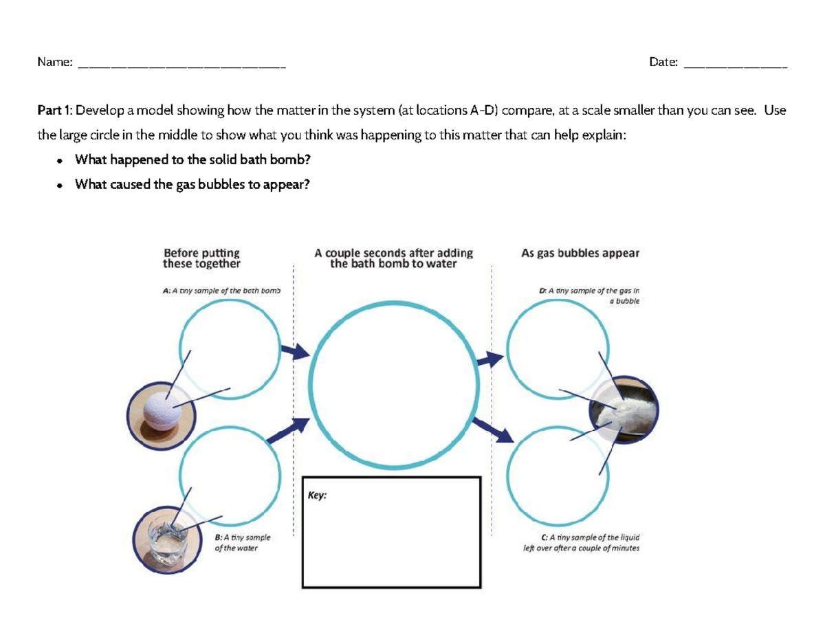 7.1 Lesson 1 Handout Initial Model-based Explanation - EDUC 346 - Name ...
