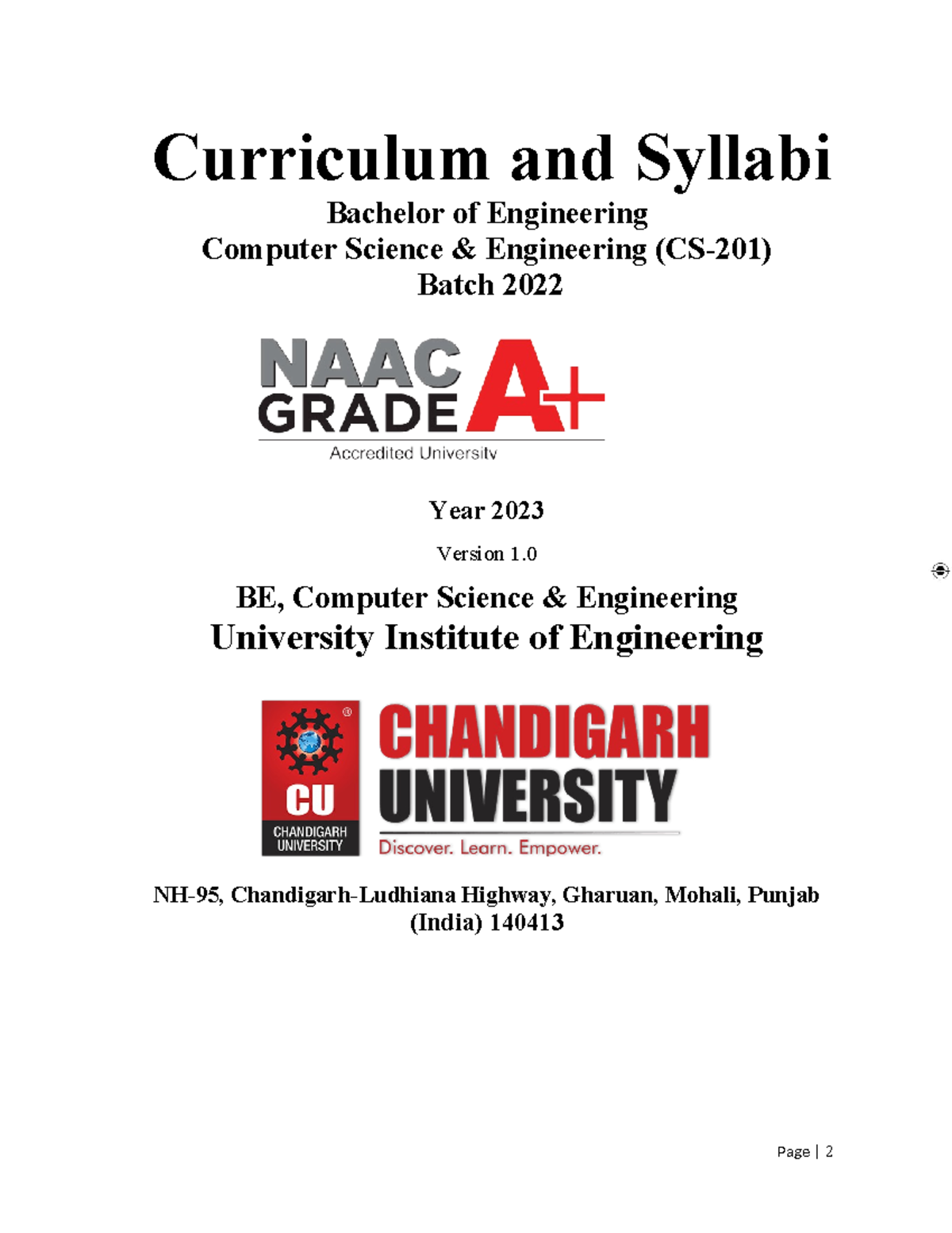 Syllabus for 3rd Semester - Computer Science (CS201) - Batch 2022 - Studocu