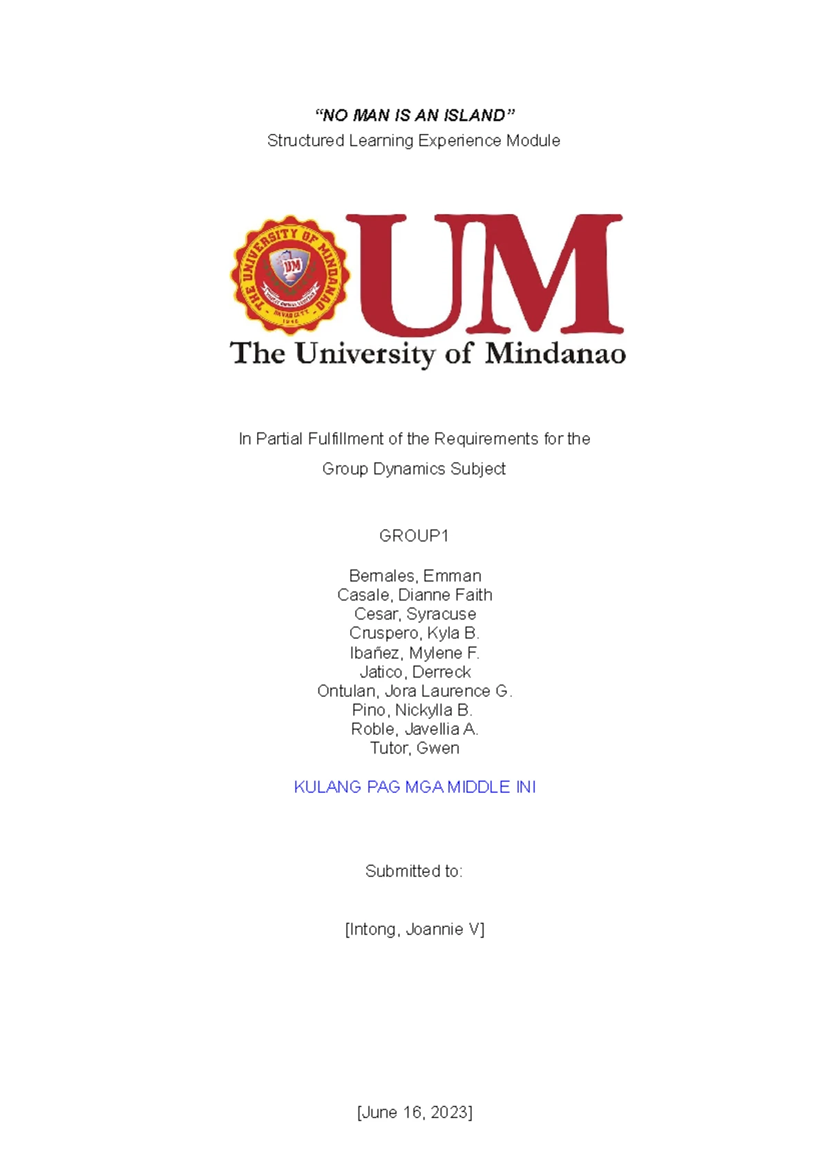 Emcee Script for Seminar on Teams & Decision Making - Studocu