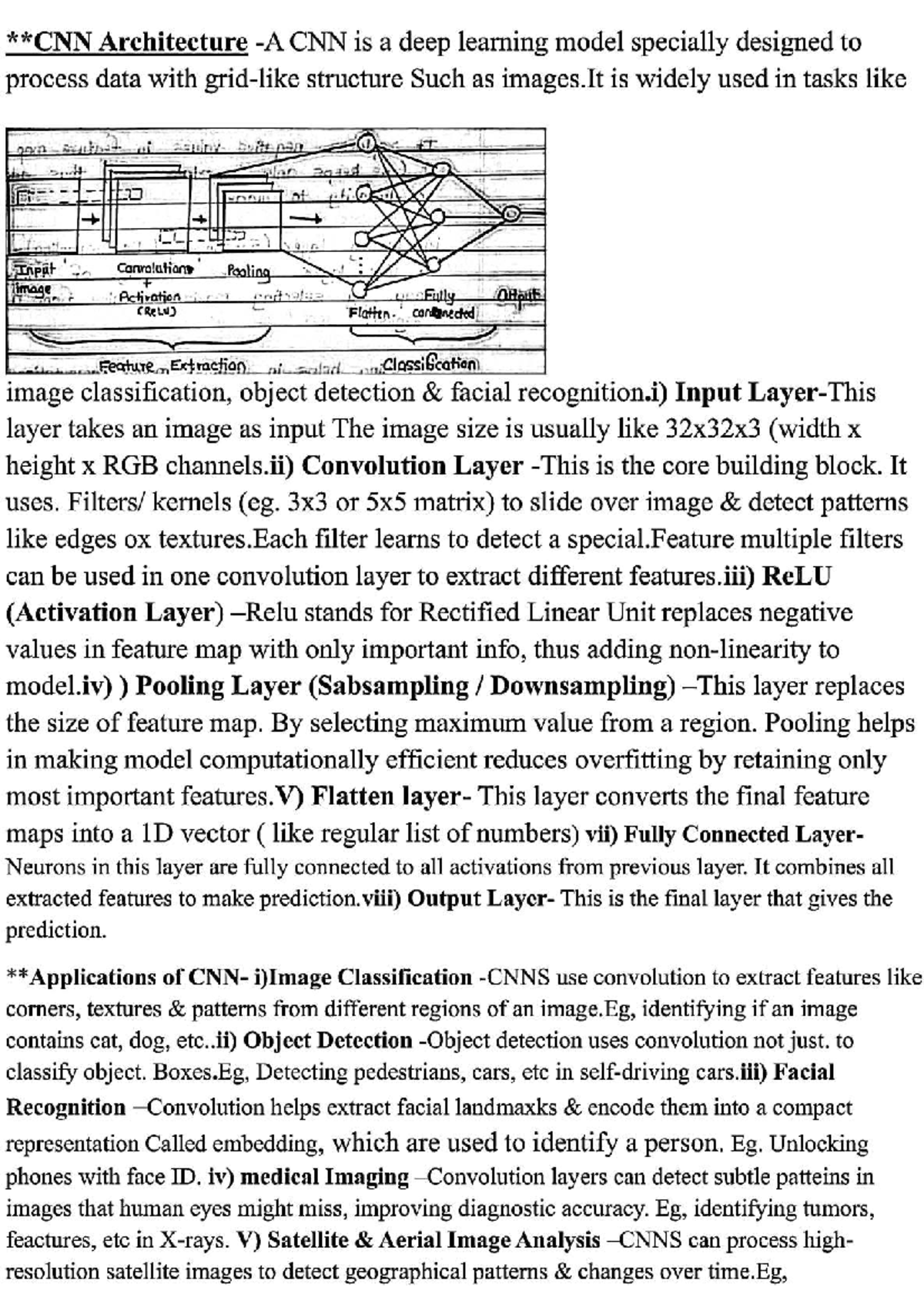 DL - IMP. HC😊 - CNN Architecture and Key Concepts in Deep Learning ...
