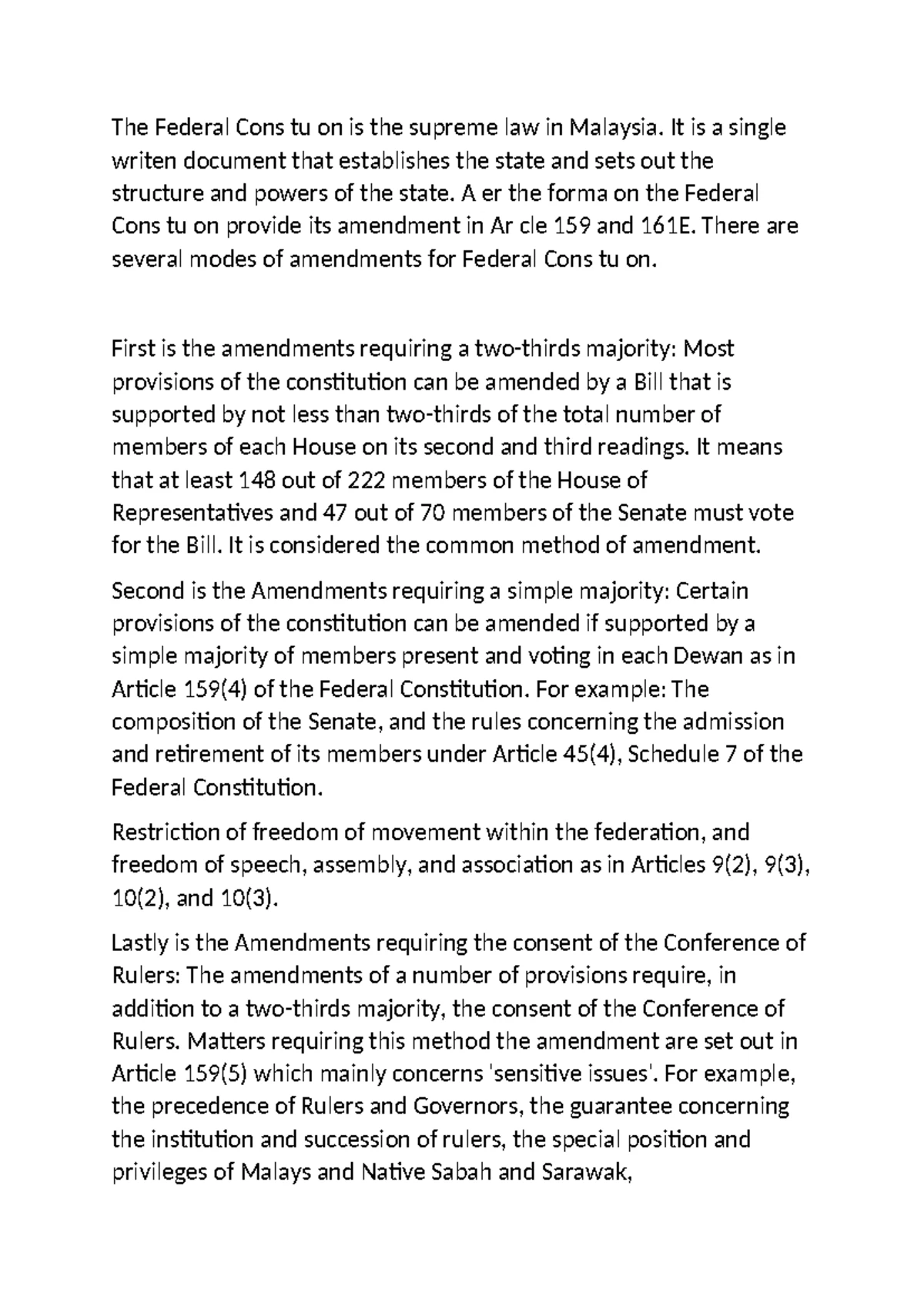 Assessment Evaluation (MOE 2017-2019) and Termination Analysis - Studocu