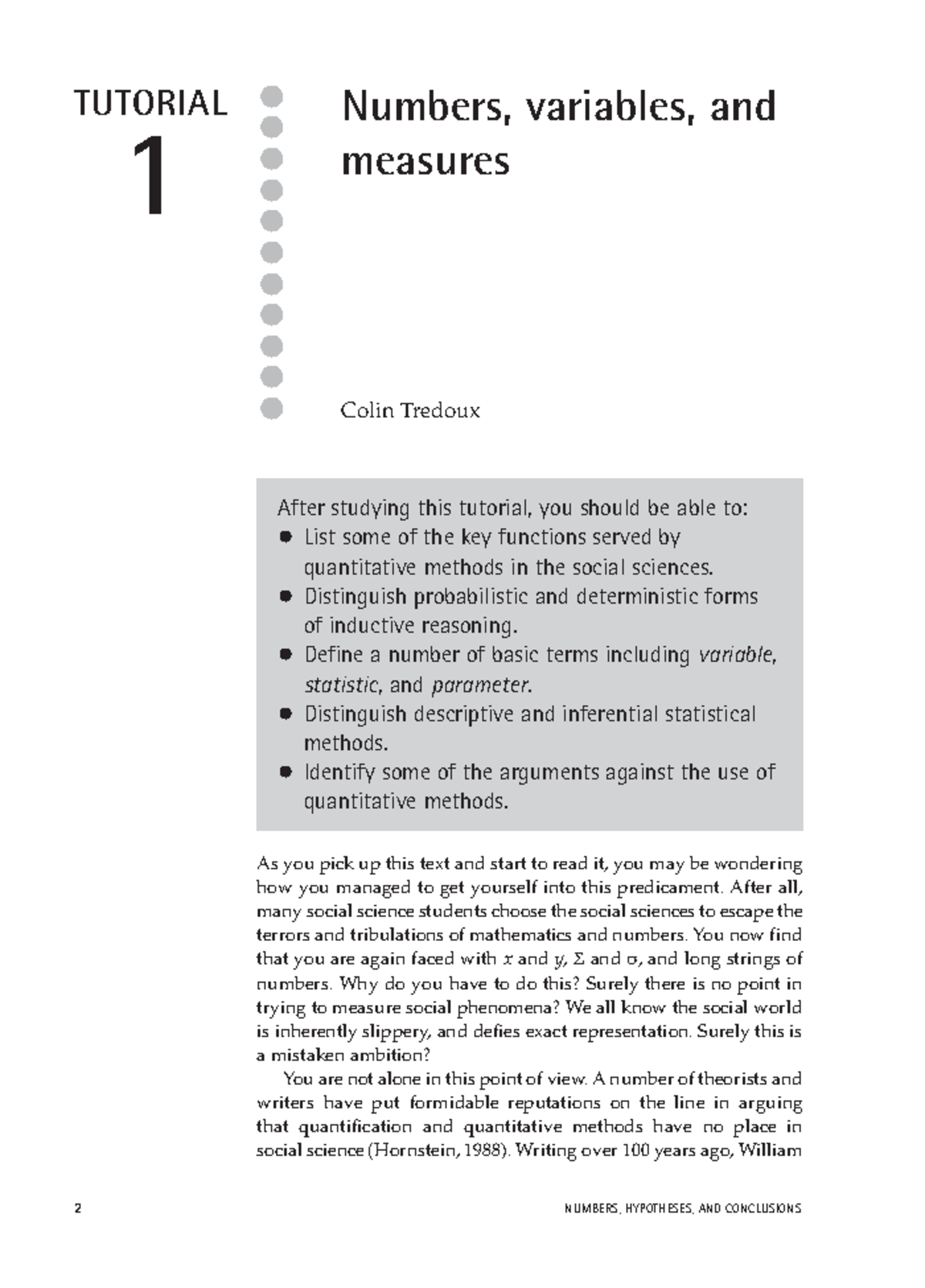 Numbers, Variables, and Measures: Understanding Quantitative Methods ...