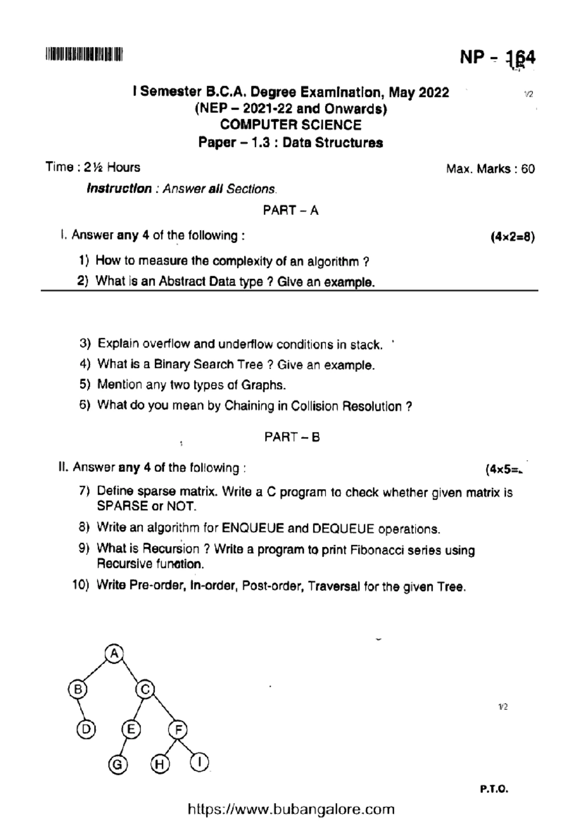 B.C.A. 2023 2nd Sem Exam: Data Structures Using C (DSCC) Notes - Studocu