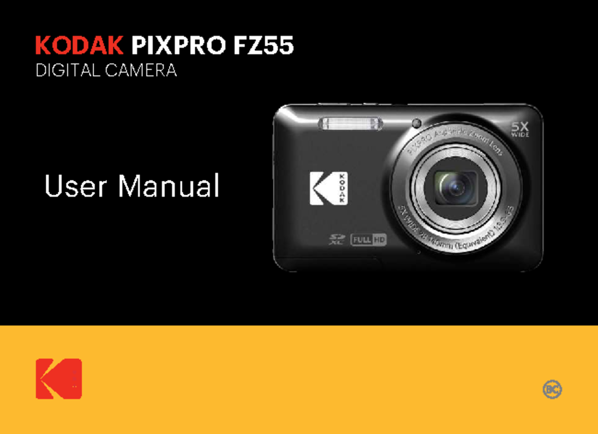KODAK PIXPRO FZ55 Digital Camera User Manual: Safety & Operation