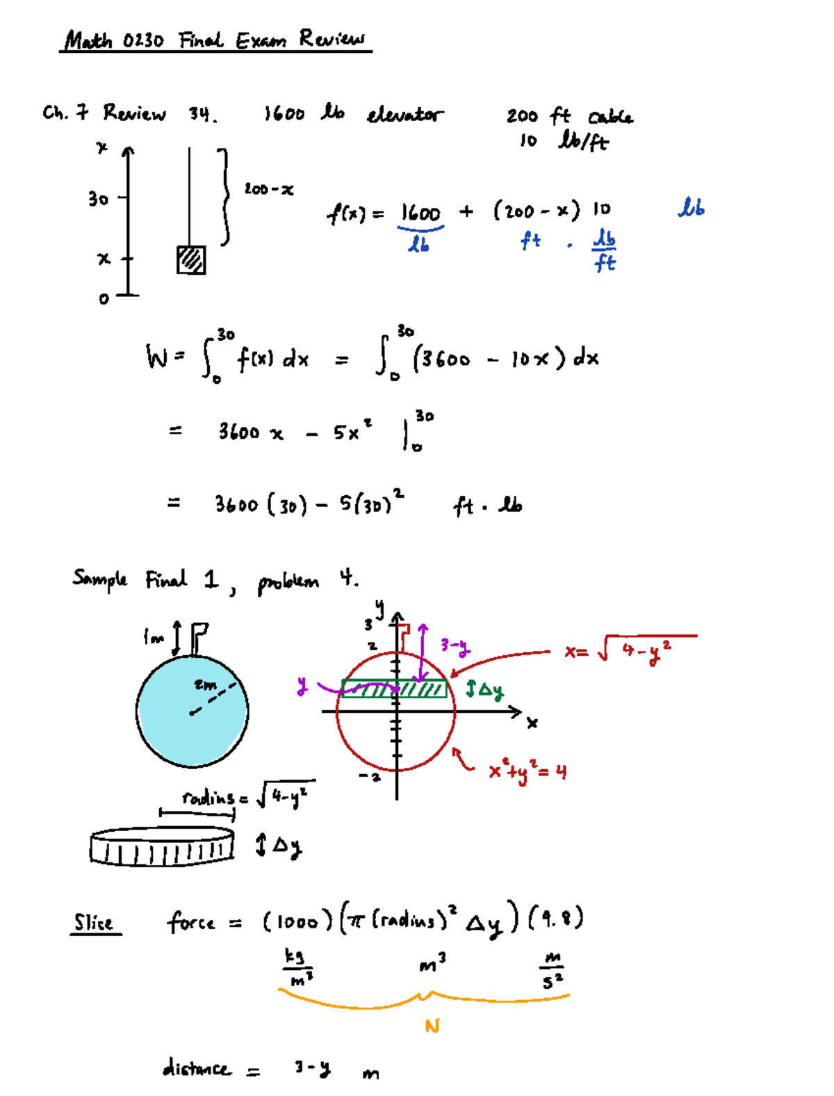 MATH 0230 Final Exam Review - Dec 9 - Math 0230 Final Exam Review Ch 7 ...