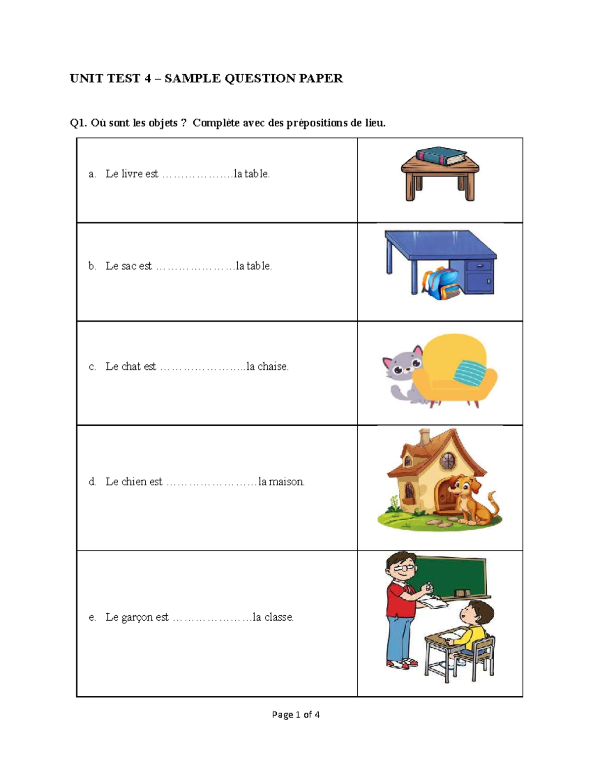 Grade 7 - Unit Test 4 - Sample Question Paper - Studocu