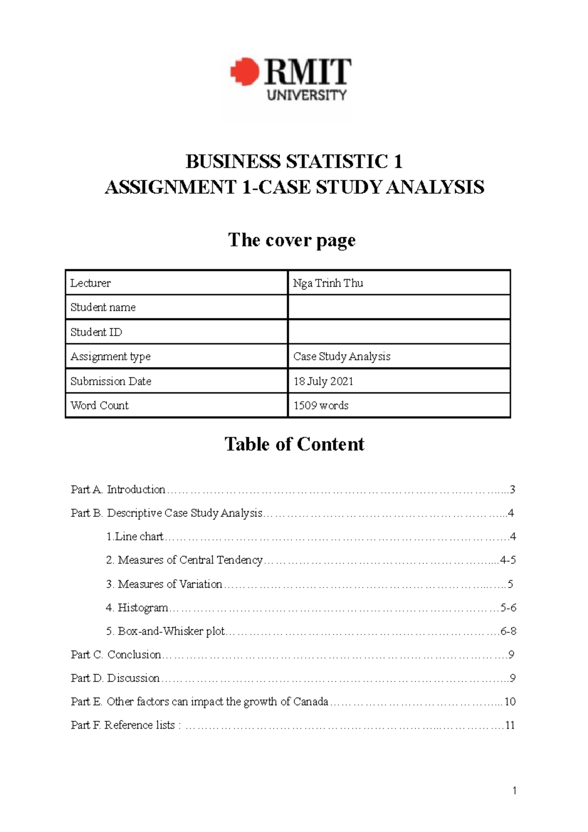 Assignment 1-Case Study analysis - ECON1193B - RMIT University - Studocu