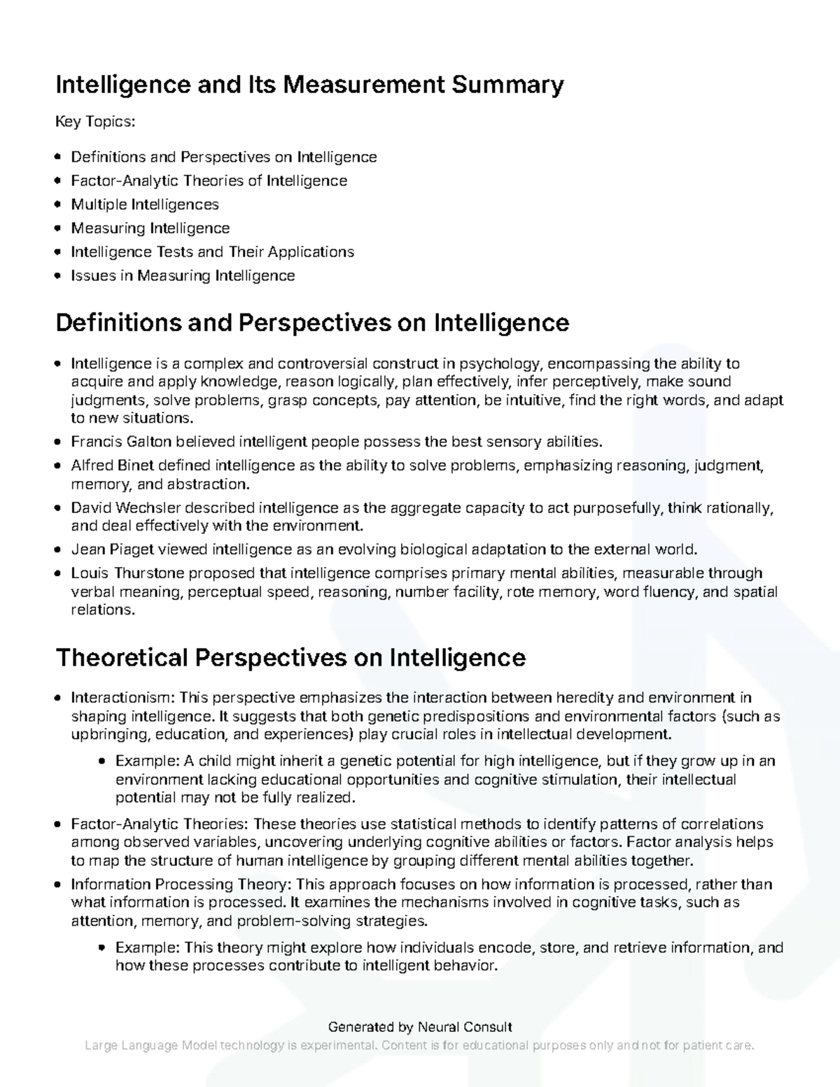PSY 101: Intelligence and Its Measurement - Key Concepts and Theories ...