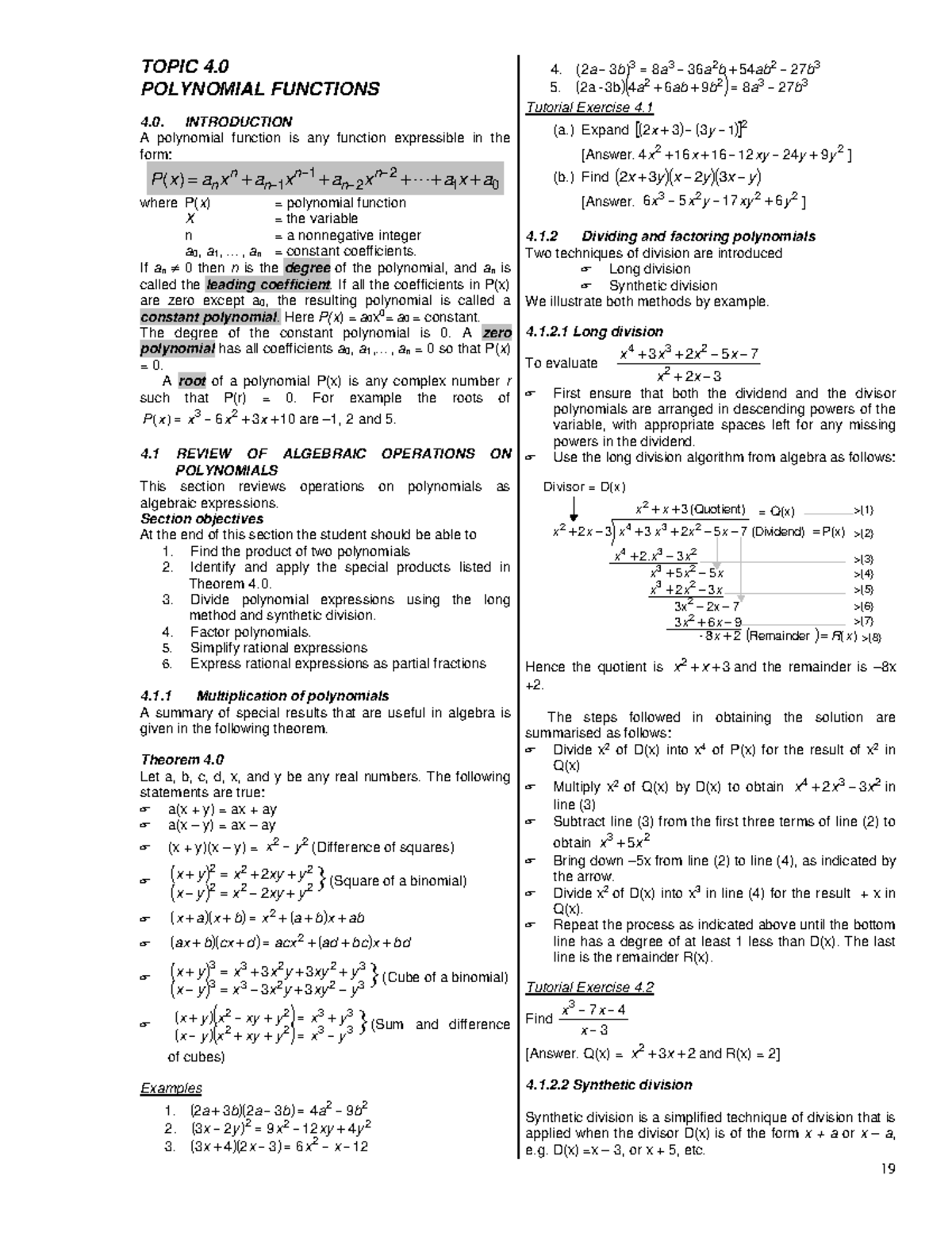 TEC 101 Chapter 4 1632242256 - TOPIC 4. POLYNOMIAL FUNCTIONS ...