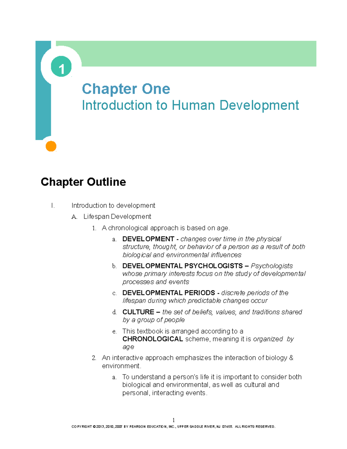 Chapter 1 outline- DP - Professor Kelly - Chapter One Introduction to ...