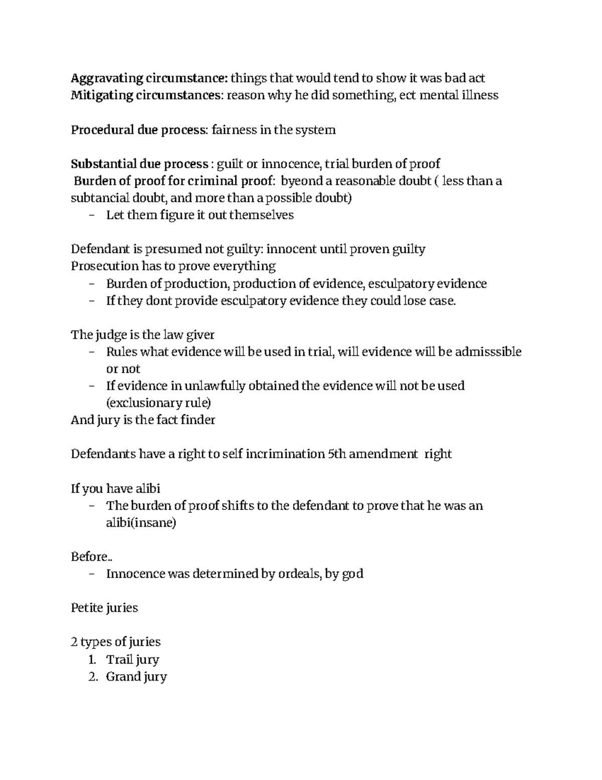 Criminal Procedure Exam Review Notes (CRIM101) - Studocu