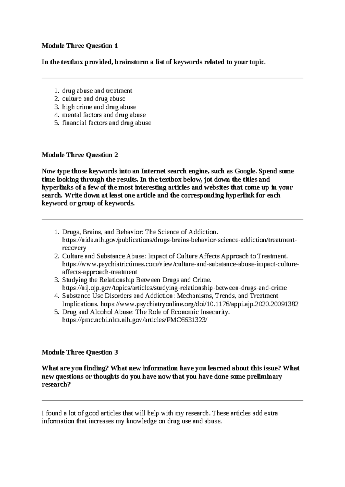 SCS 200 Applied Social Sciences mod3 - Module Three Question 1 In the ...