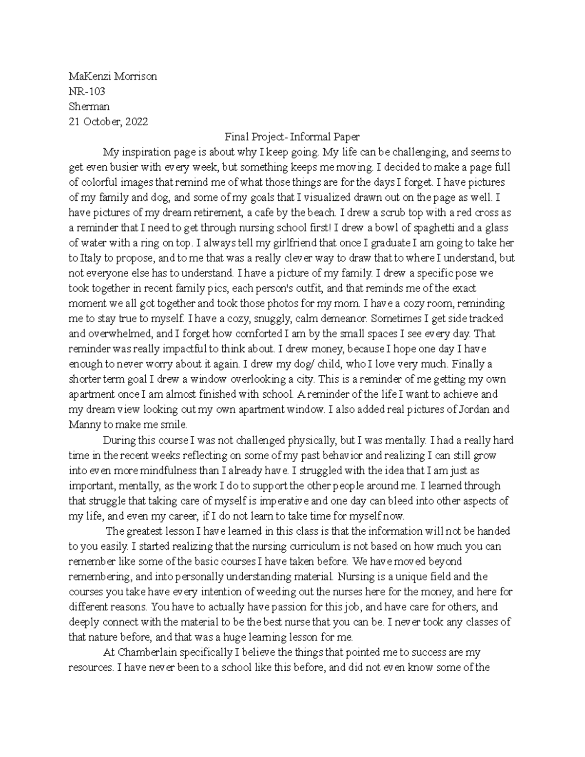 Final Paper NR-103 - MaKenzi Morrison NR- Sherman 21 October, 2022 ...