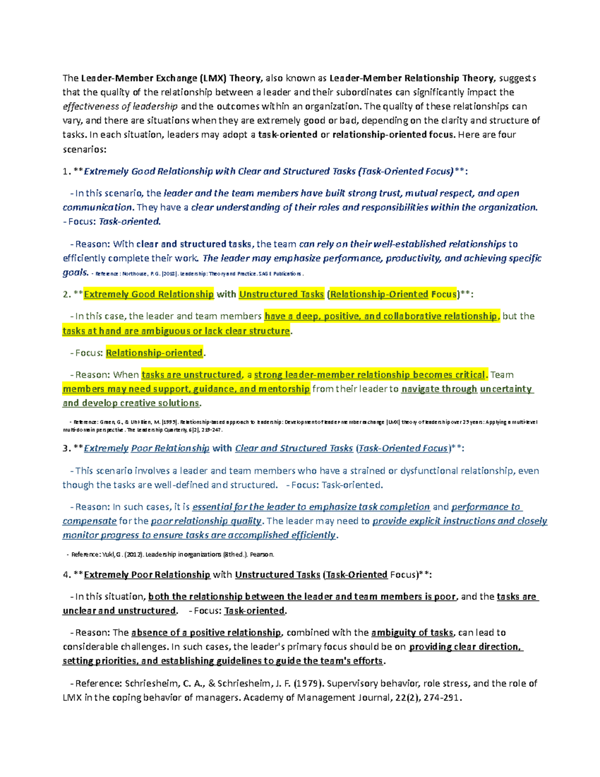 Leader-Member Exchange (LMX) Theory: An Analysis of Relationship ...