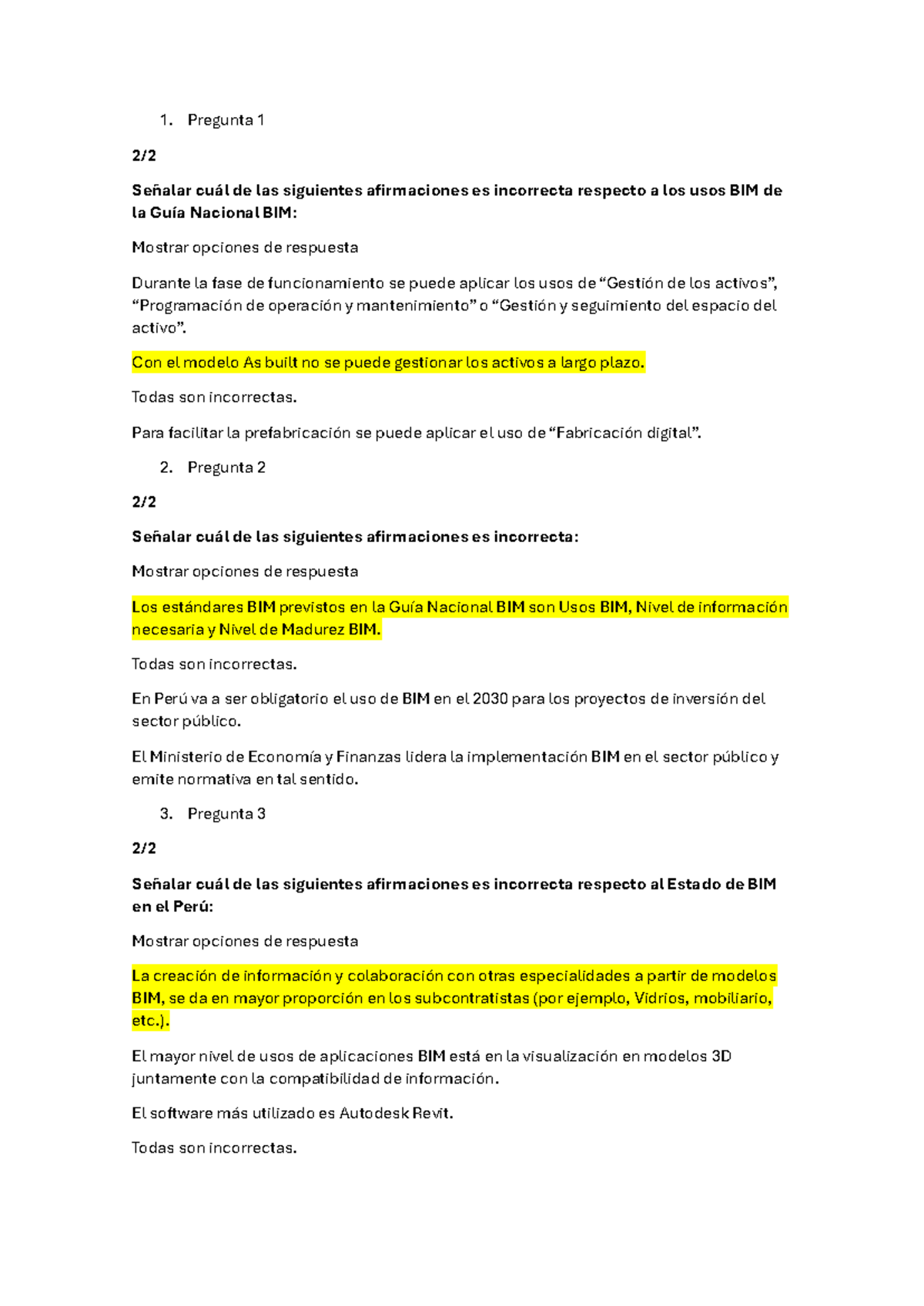 TA 1 - Guía Nacional BIM: Preguntas y Respuestas Esenciales - Document Preview