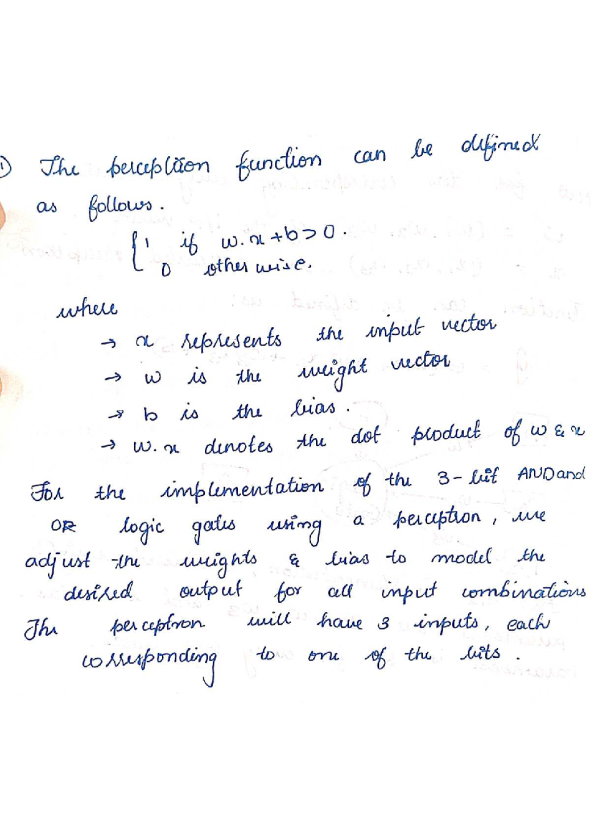 Machine Learning: Perceptron Function for AND/OR Logic Gates - Studocu