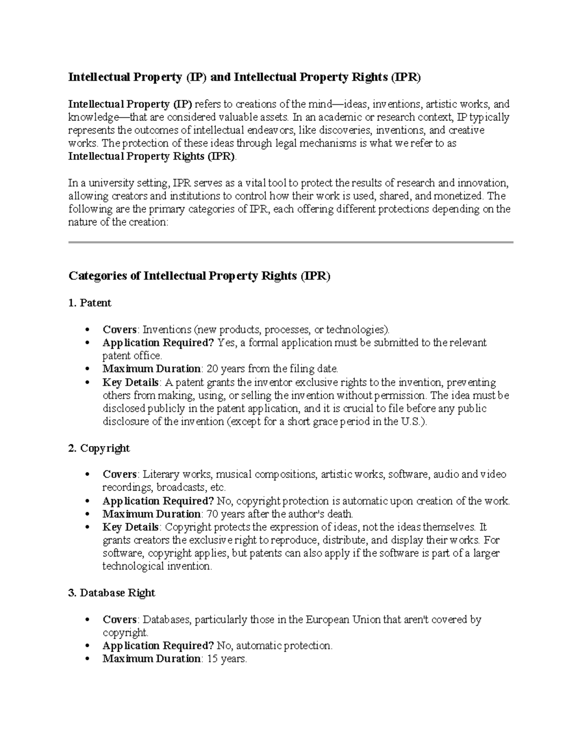 181 Intellectual Property - In an academic or research context, IP ...