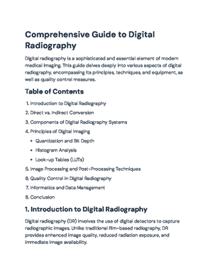 Radiographic Imaging Techniques for Spine, Pelvis & Extremities ...