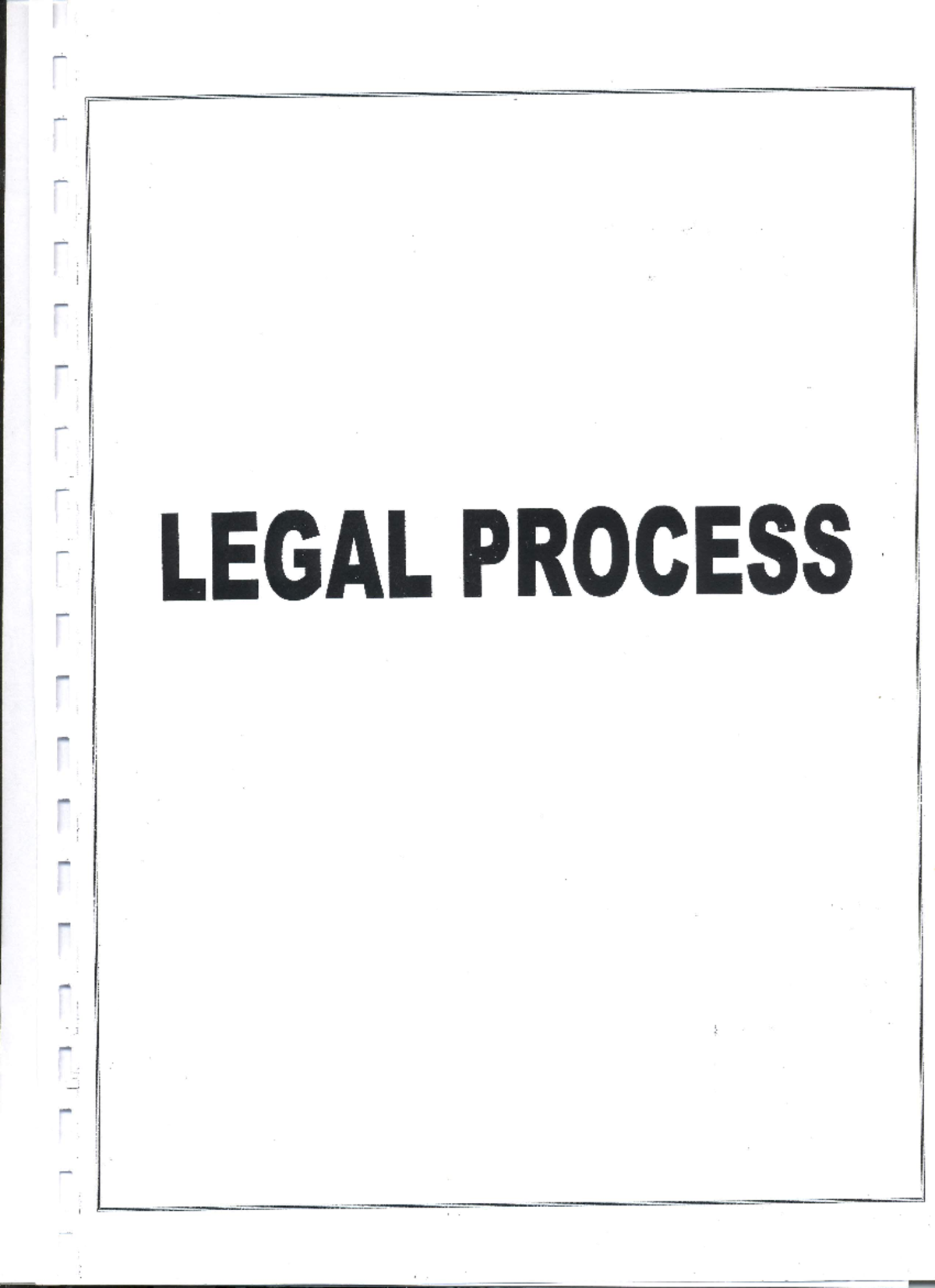 Legal Process - Studocu