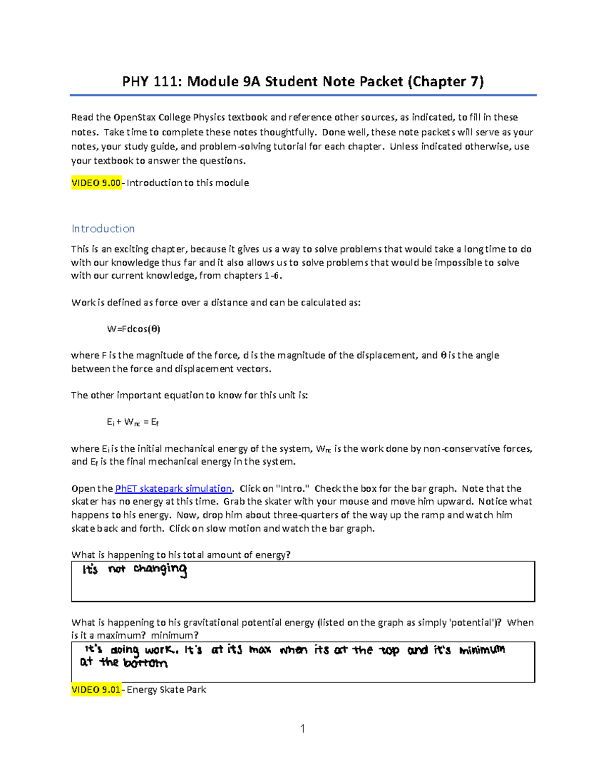 Module+09A+Student+Note+Packet-+Chapter+7+Work+and+Mech+Energy+-+Copy ...