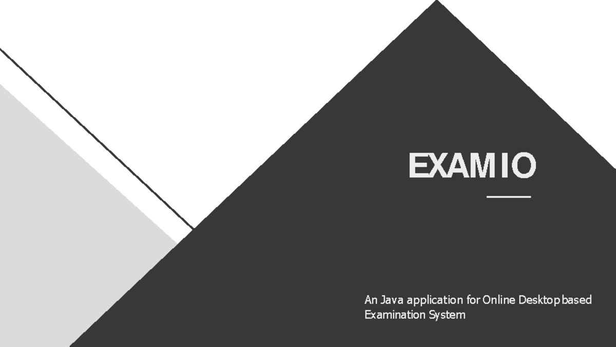 Java Application for Online Examination System (Oomgrp 47) - Studocu