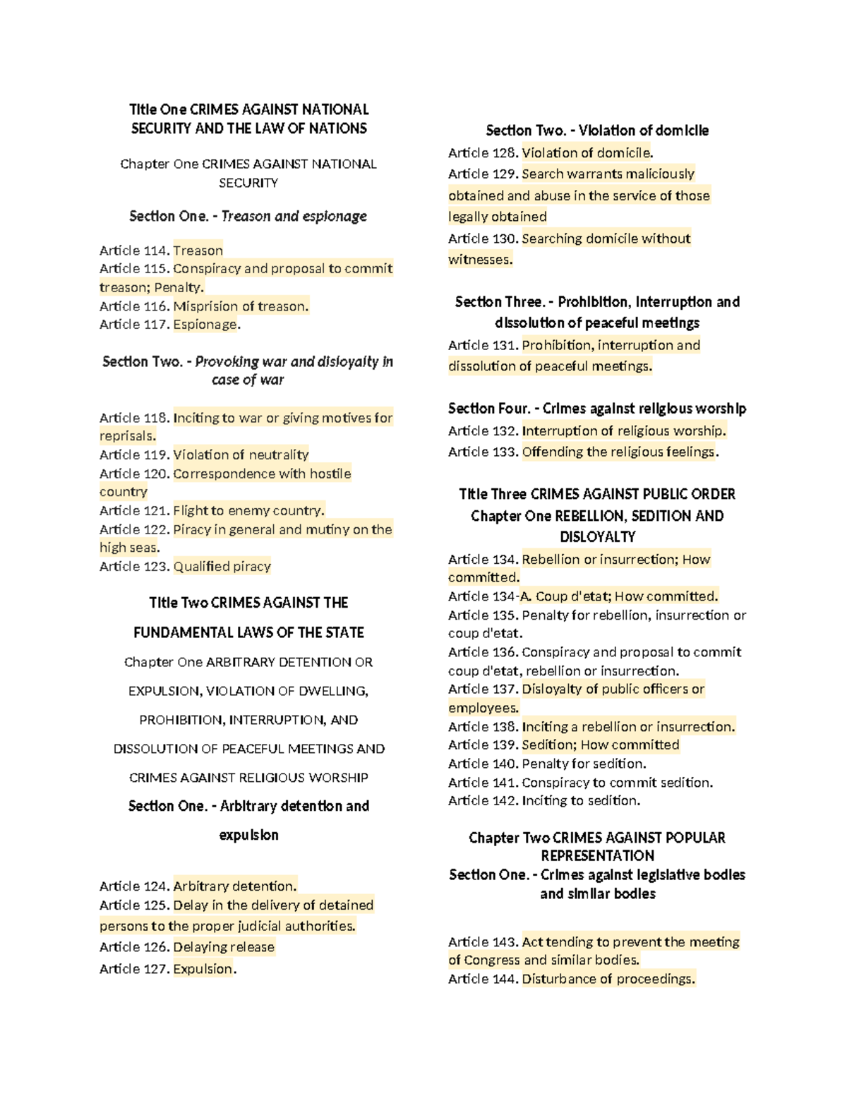 CRIMLAW II: Codals on Crimes Against National Security & Public Order ...