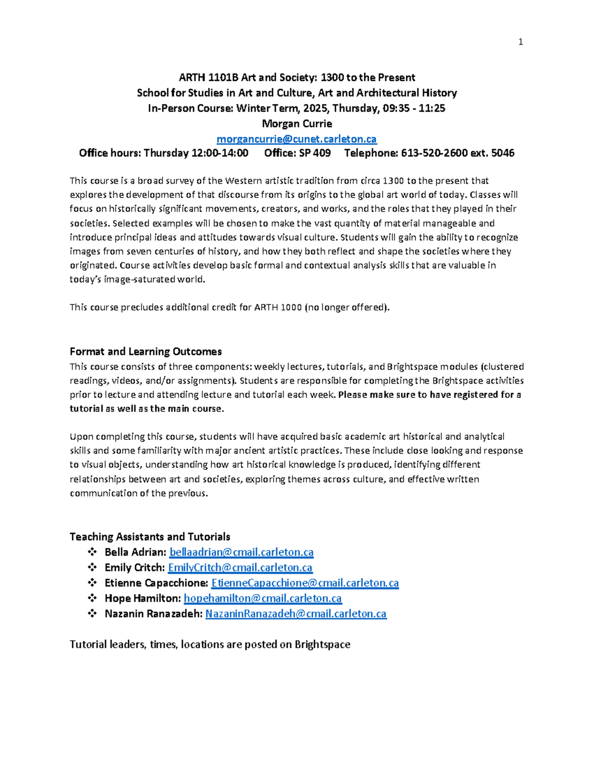 ARTH 1101B Final Exam Study Guide: Art and Society 1300-Present - Studocu