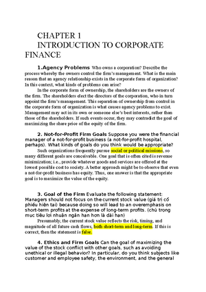 [Solved] u v nhc im ca phng php IRR - Corporate Finance (FIN02A) - Studocu