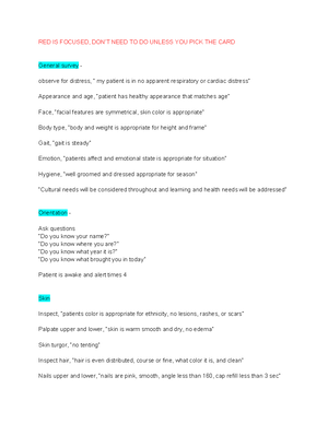N225 Head to Toe Assessment with Enhanced CV and PV Assessment Rubric ...