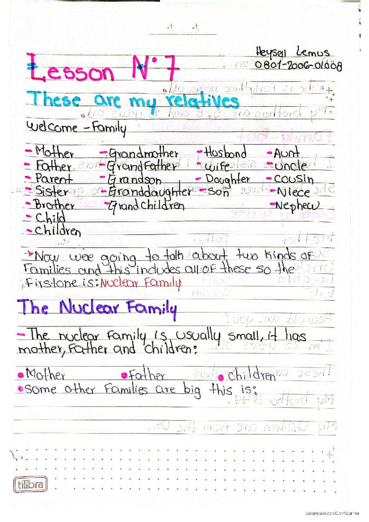 Lesson 7: Understanding Family Relationships and Relatives - Studocu