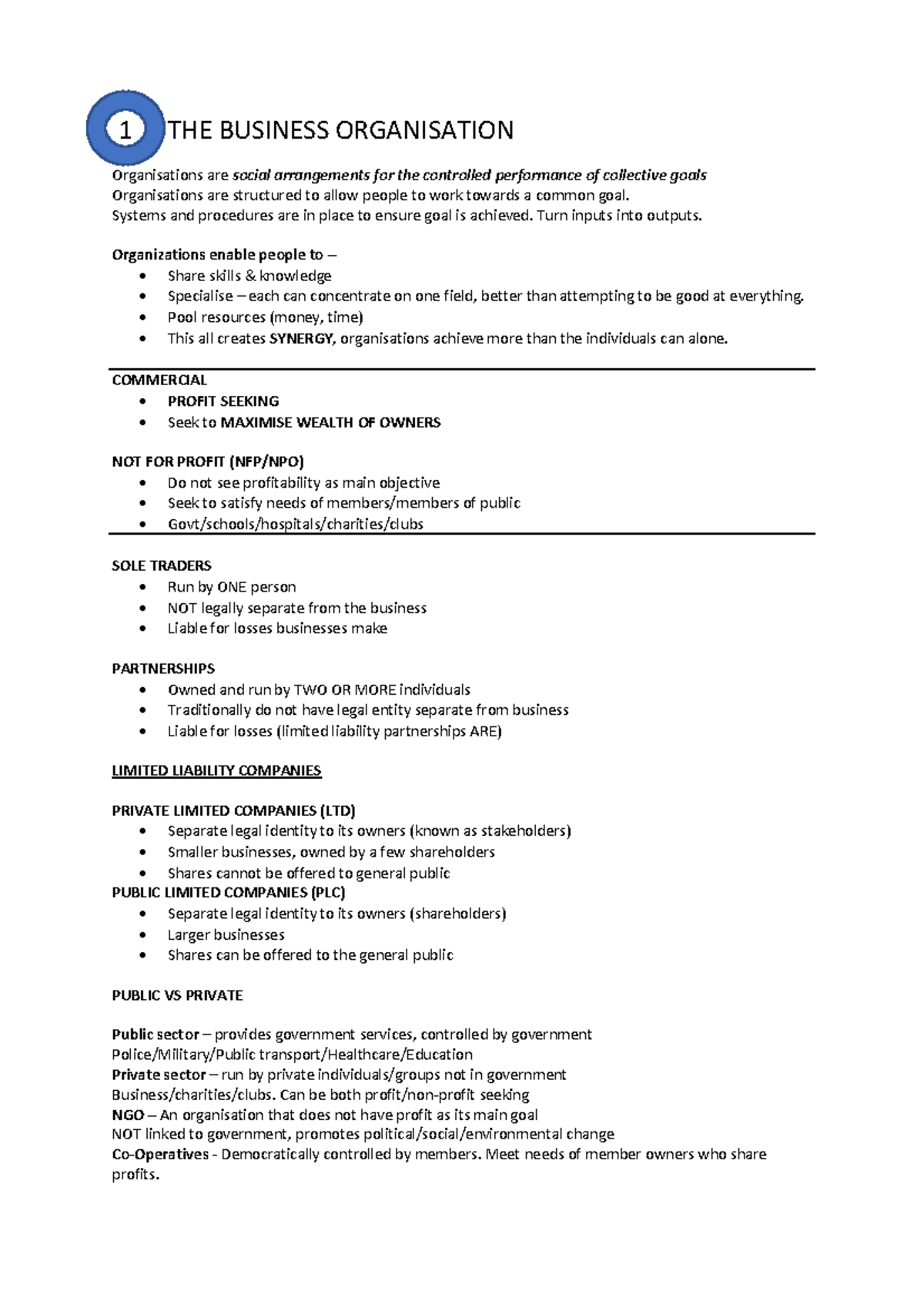 ACCA BT/FBT/AB/F1 Final Exam Business and Technology Study Notes - Studocu