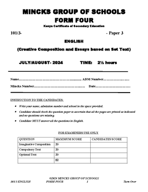 Business FORM 4 Paper 2 Question Paper - MINCKS GROUP OF SCHOOLS FORM ...