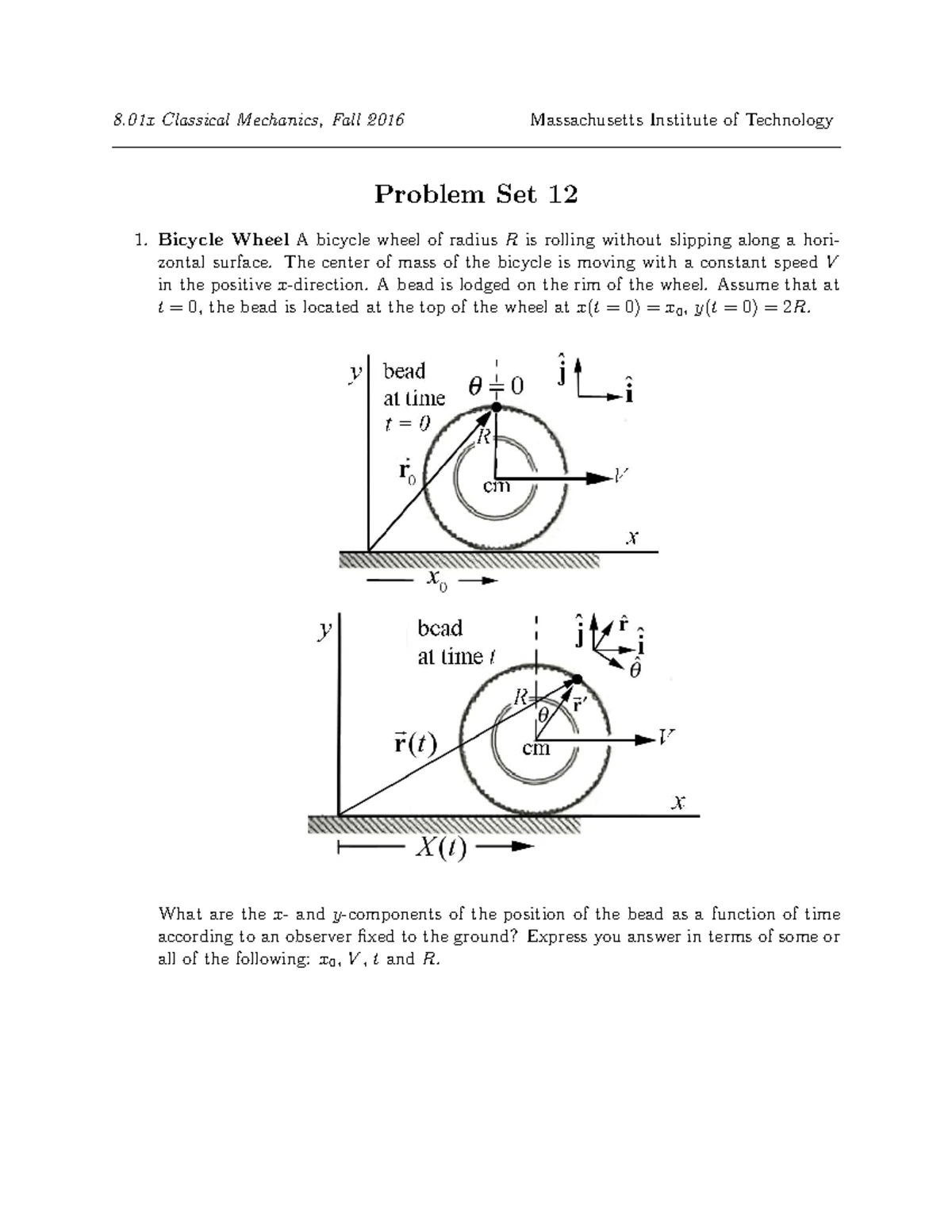 Problem Set 11: Classical Mechanics Basics (8.02) - Studocu
