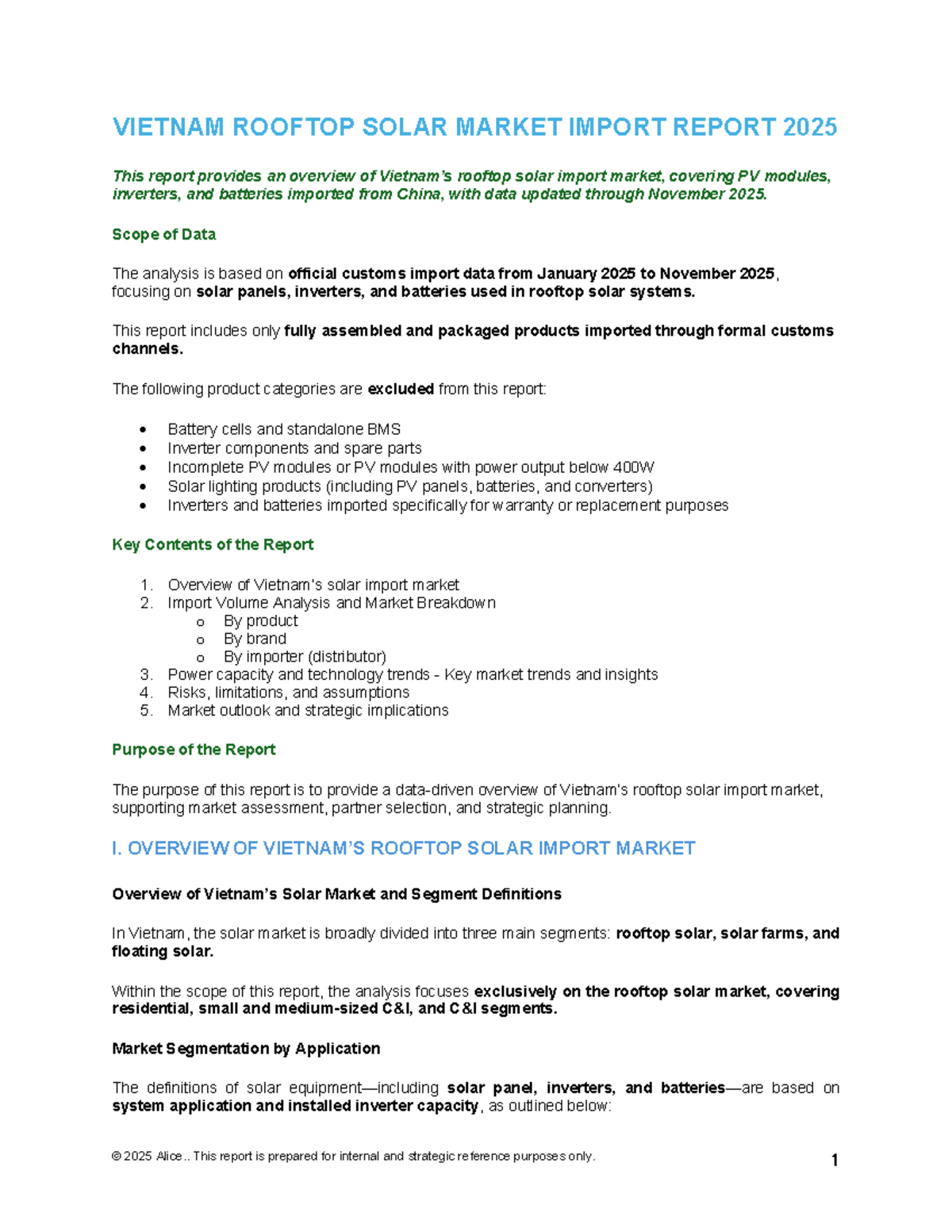 Vietnam Rooftop Solar Market Import Analysis Report 2025 - Document Preview