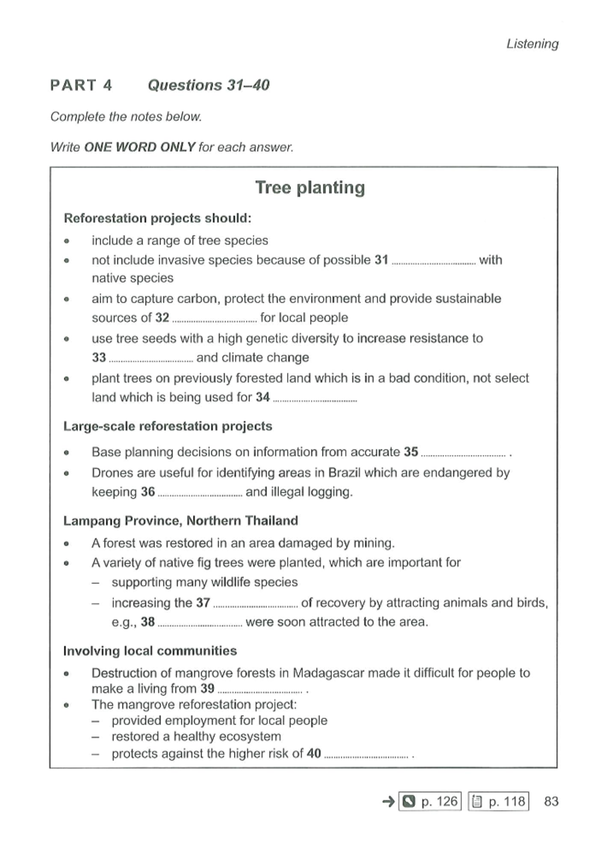 Listening PART 4: Tree Planting & Reforestation Notes - Studocu
