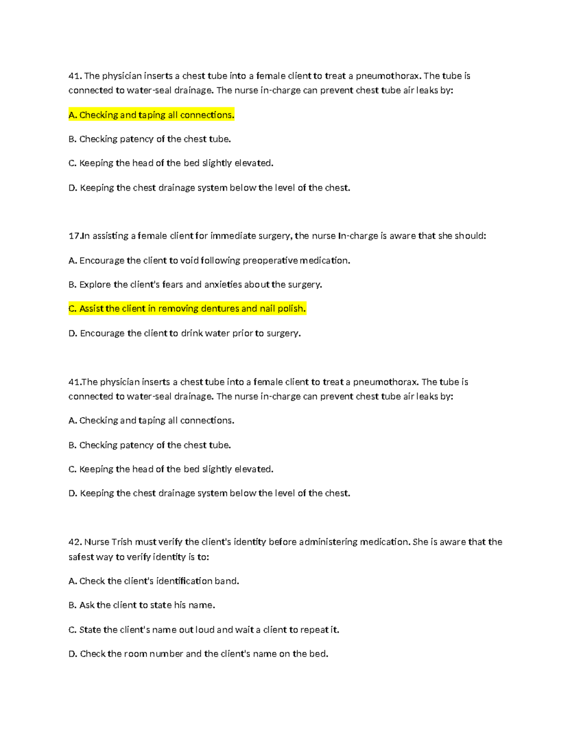 Nursing Care Guidelines for Chest Tube Management and Preoperative ...