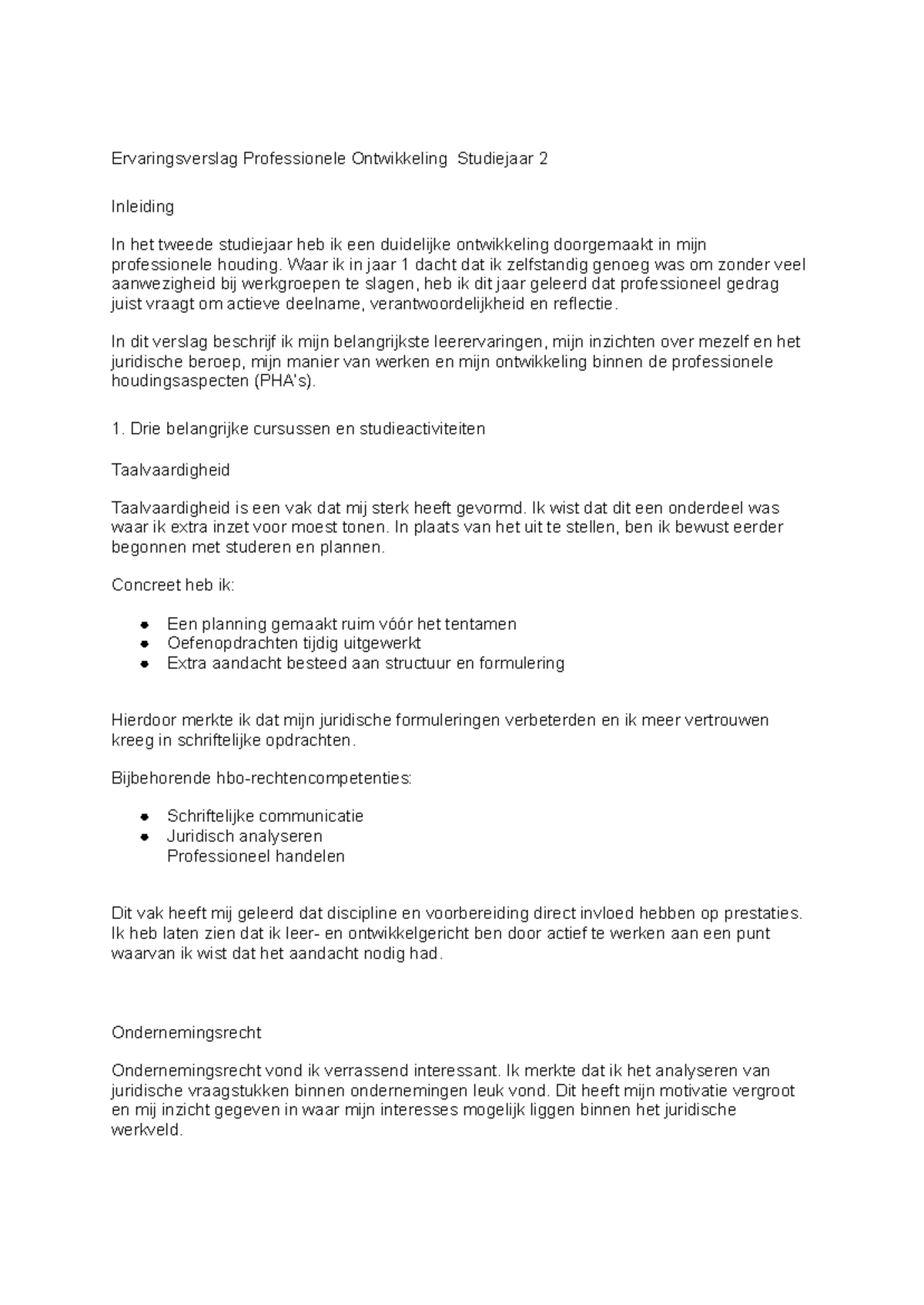 Ervaringsverslag Professionele Ontwikkeling Studiejaar 2 ...
