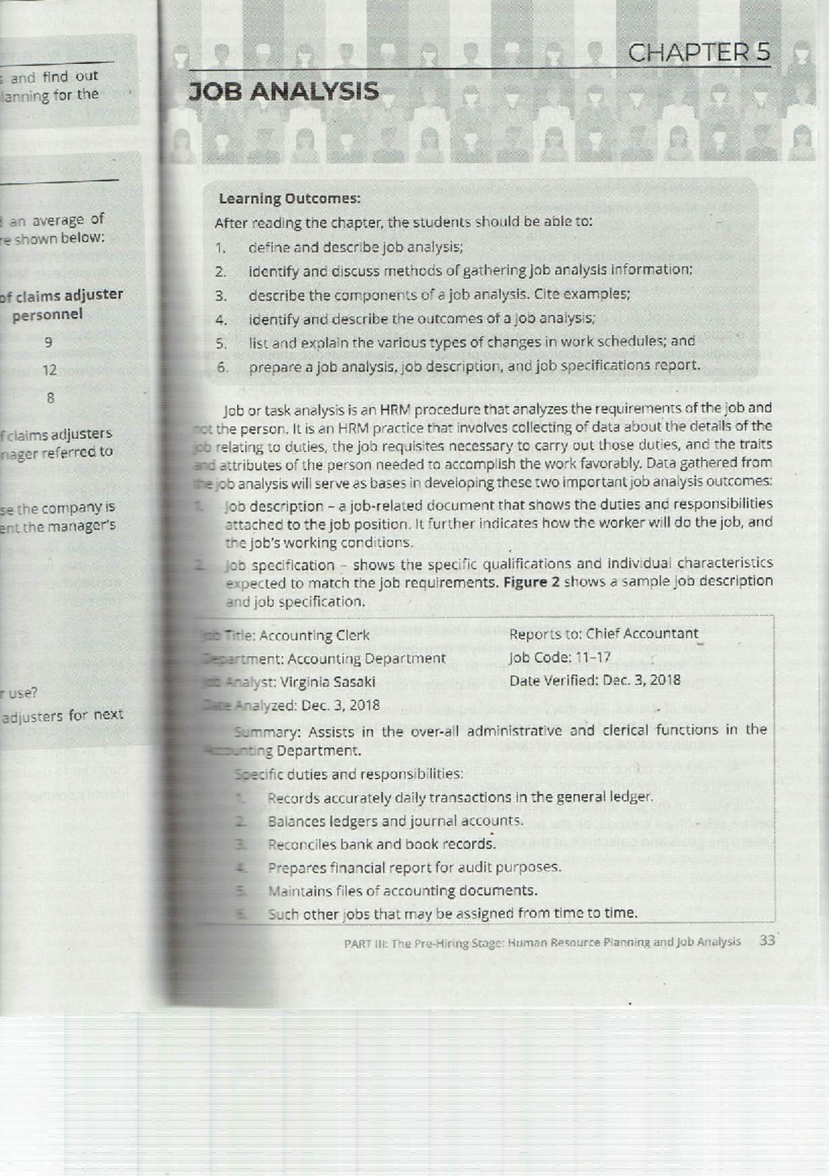 CHAPTER 5: Job Analysis and Its Importance in HRM - Studocu