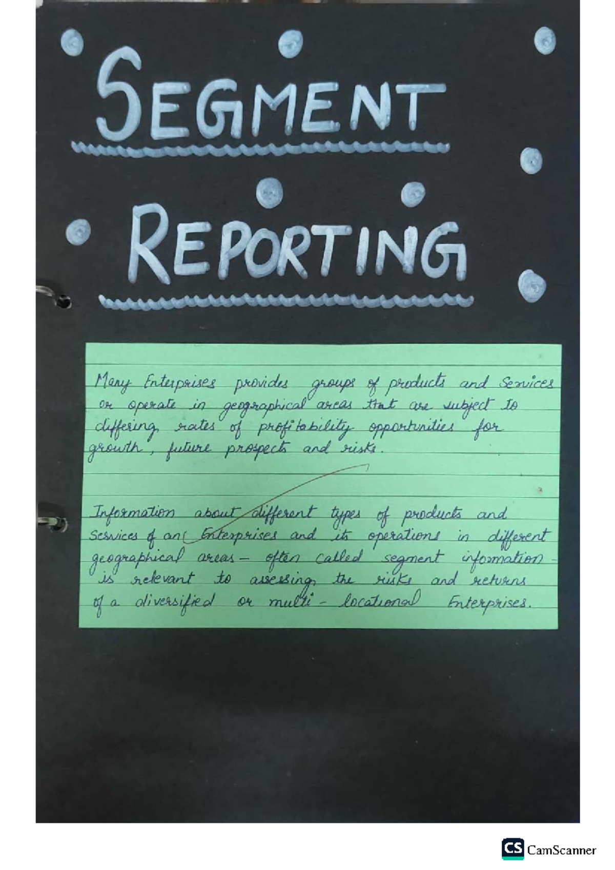 ITC-Accountancy Project: Segment Reporting Analysis (Class 12) - Studocu