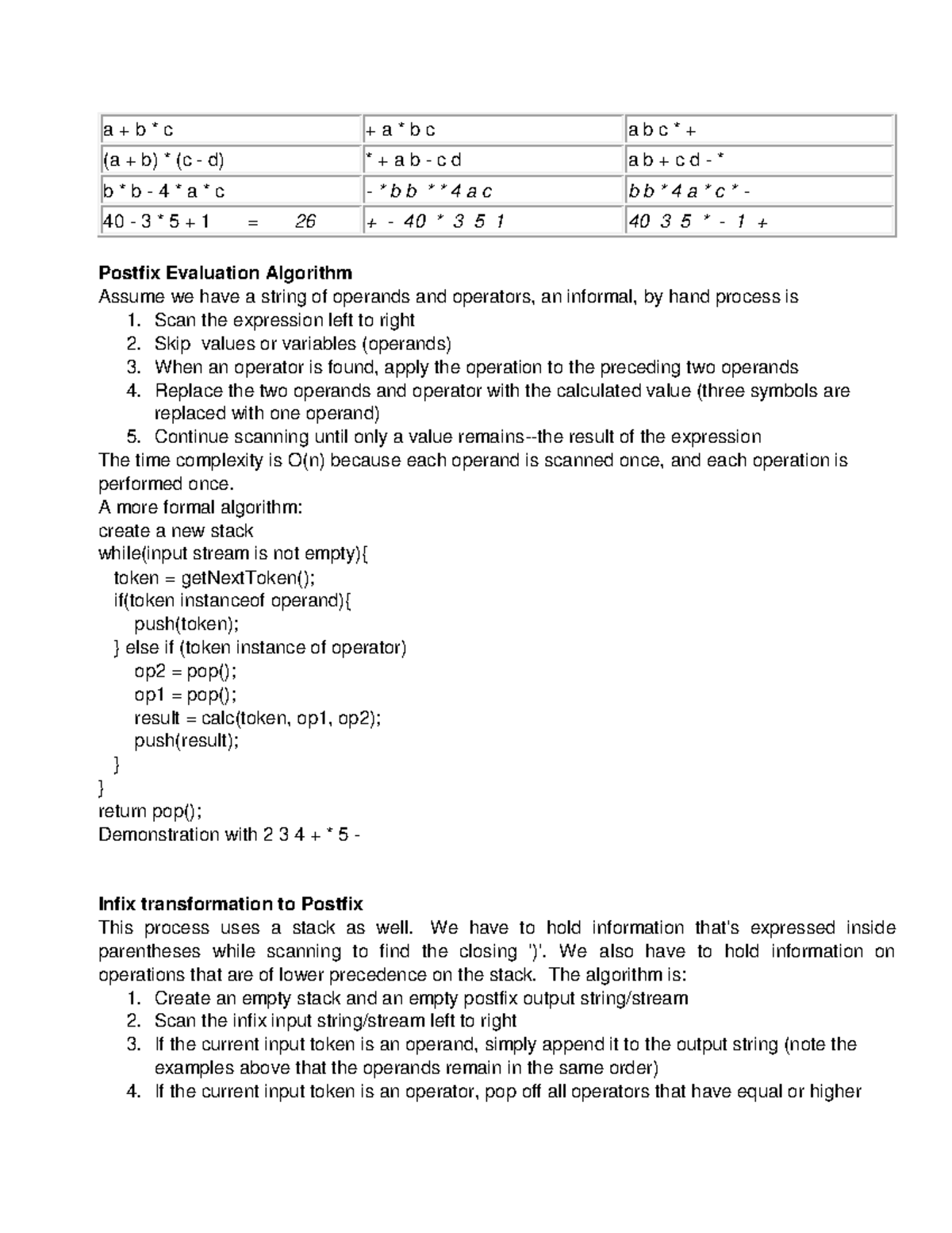 280 Data Structure Complete chapter 3 - a + b * c + a * b c a b c ...