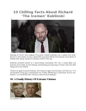 Richard Kuklinski: The Iceman - Life & Crimes of a Notorious Hitman ...
