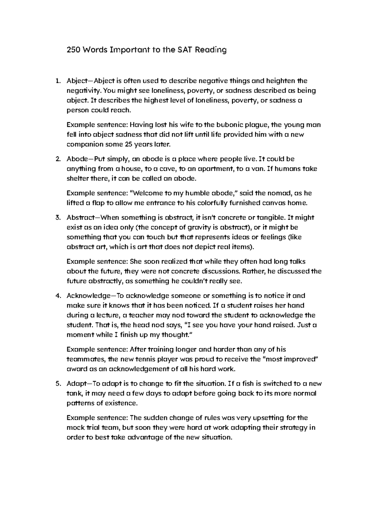 Barron's SAT Vocabulary: Key Terms and Definitions for Success - Studocu