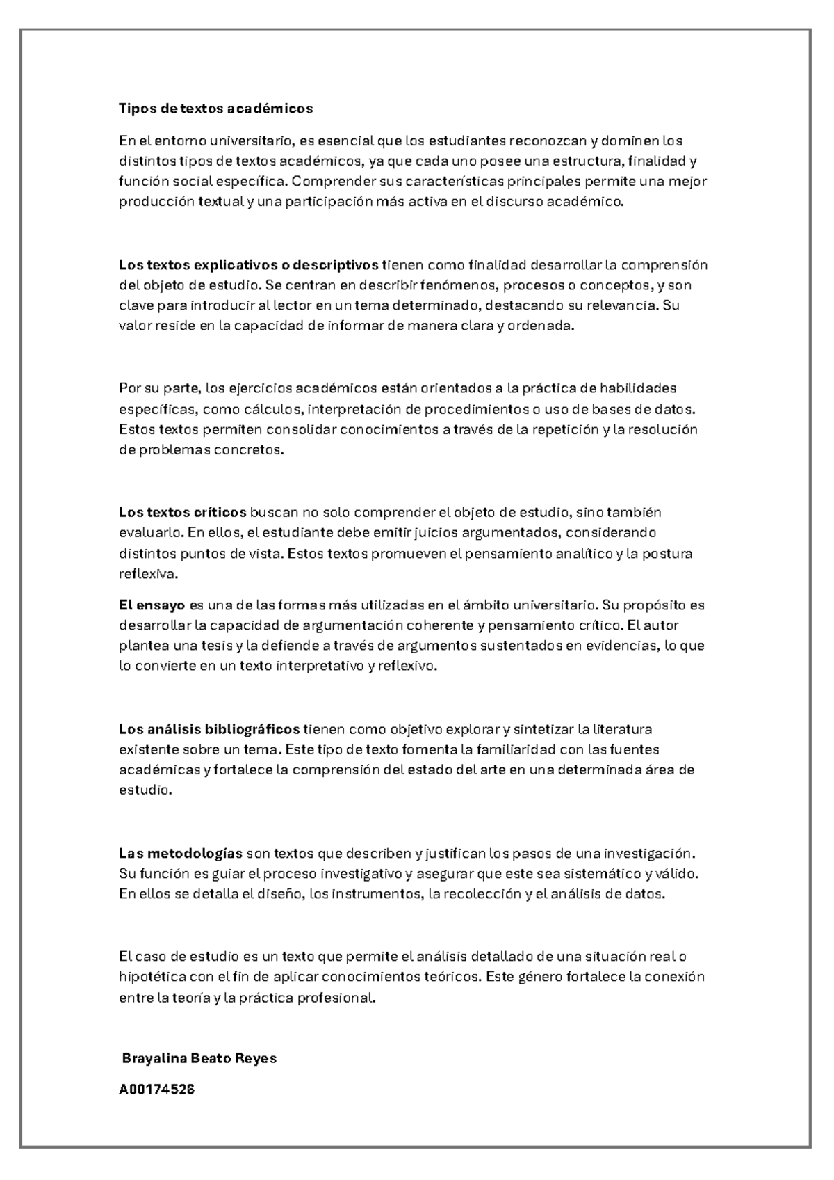 Tipos de Textos Académicos: Estructura y Funciones en la Universidad ...