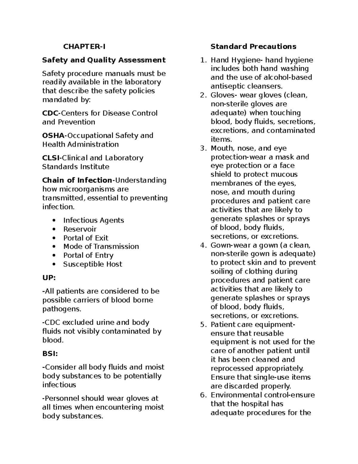 Chapter 1 - Comprehensive Guide to Safety & Quality Assessment - Studocu
