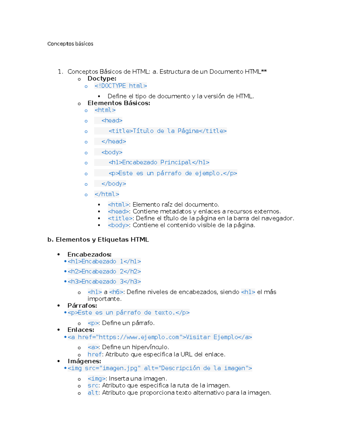 Conceptos Básicos de HTML y CSS para Diseño Web - Inicial 101 - Studocu