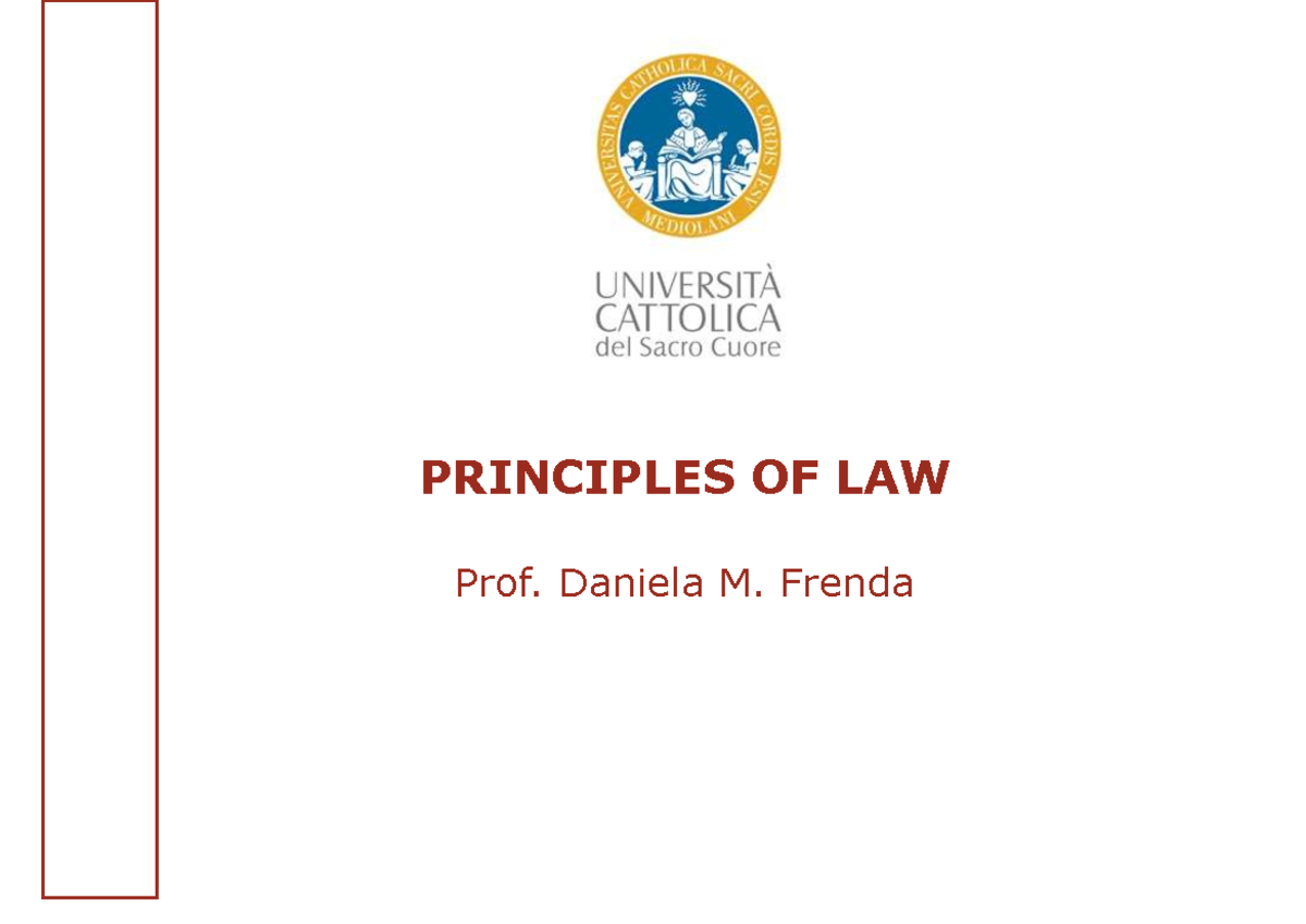PRINCIPLES OF LAW (PL101) - Overview of Private and Public Law - Studocu