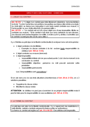 5011B - UniGE - Droit des obligations - Studocu