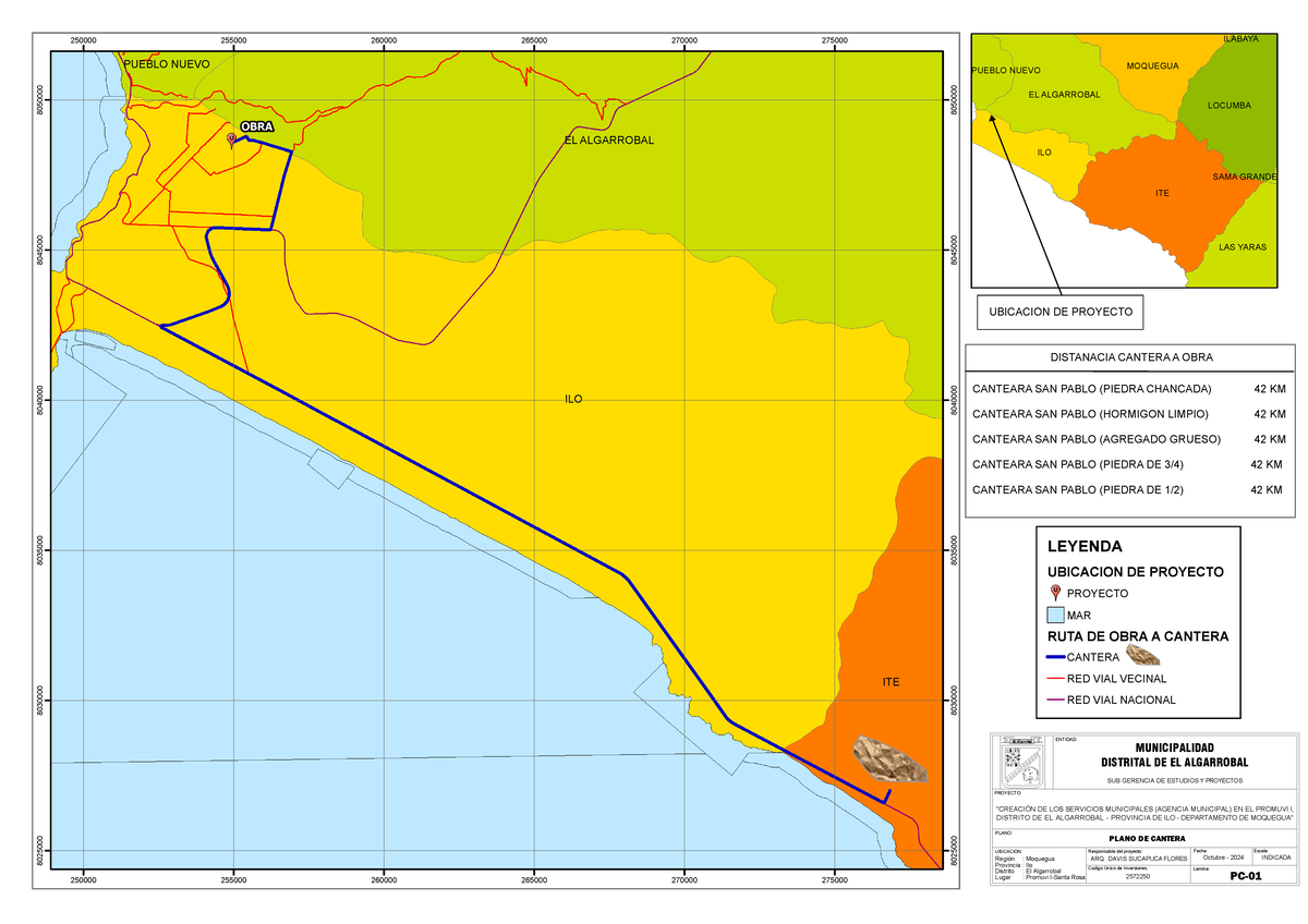 Plano de Cantera ITE 2024 - Proyecto Municipal EL ALGARROBAL - Document Preview
