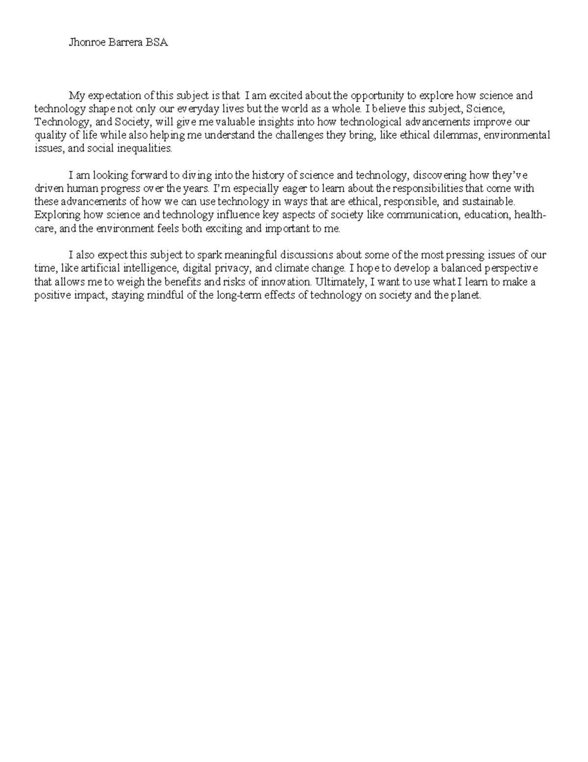 BSA Essay Notes: Understanding Science, Technology, and Society - Studocu